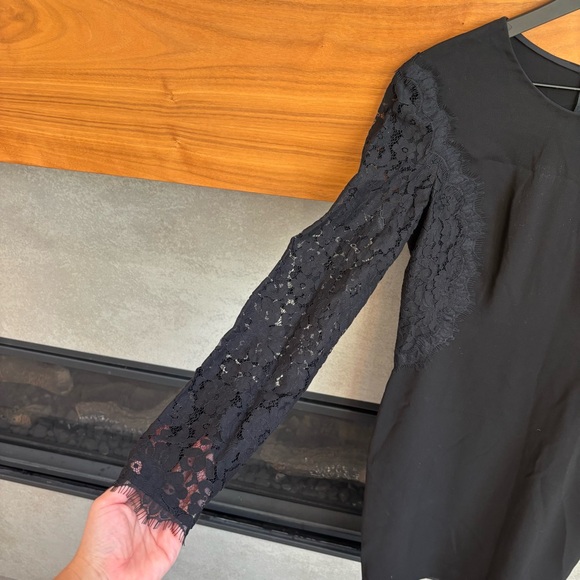 NWT DIANE VON FURSTENBERG Lace India Dress In Black, Size 4 - Picture 6 of 14
